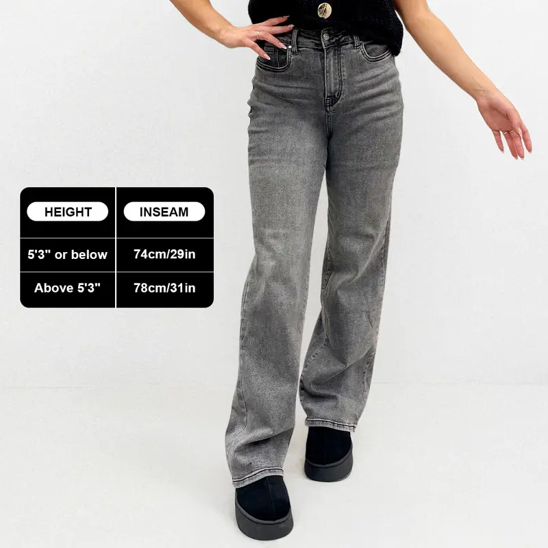 KatchMe Women's Casual Mid-Rise Wide Leg Stretchy Jeans,Street Womenswear,Soft Comfortable Women's Bottoms for Fall & Winter,Denim Trousers for Women (Stretchy Material) 5