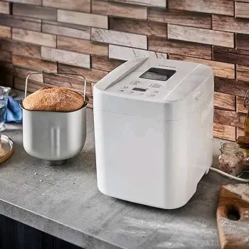 Russell Hobbs Electric Bread Maker, 12 Program Settings, Gluten-Free, 3 Crust Settings, Viewing Window, Auto Keep Warm, 550W - White 1