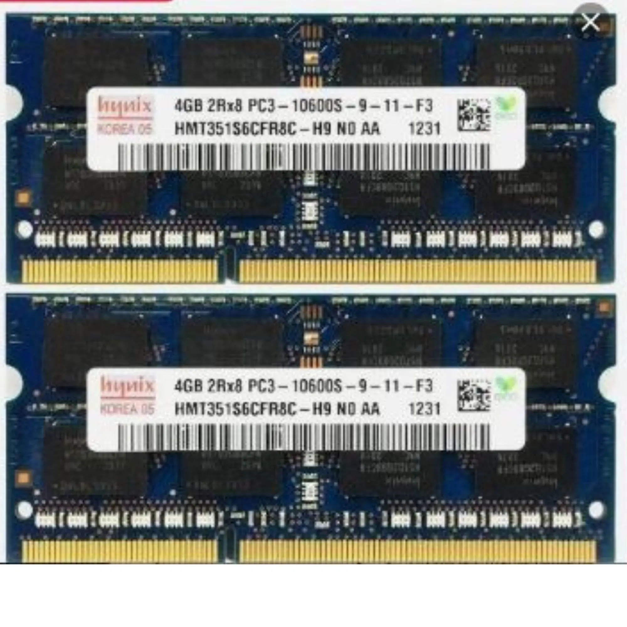 Hynix DDR3-1333MHz PC3 10600S SODIMM Laptop RAM Memory 4GB 204Pin - Lifetime Warranty