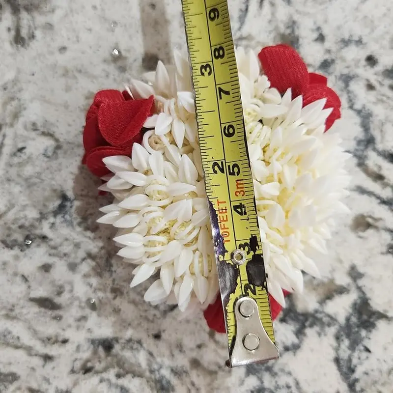 Wedding Gajra, Scrunchie Gajra Bracelet, Hand Gajra, Indian Wedding Floral Jewelry Gajra, Mogra Gajra, Elastic Gajra for Hair 7