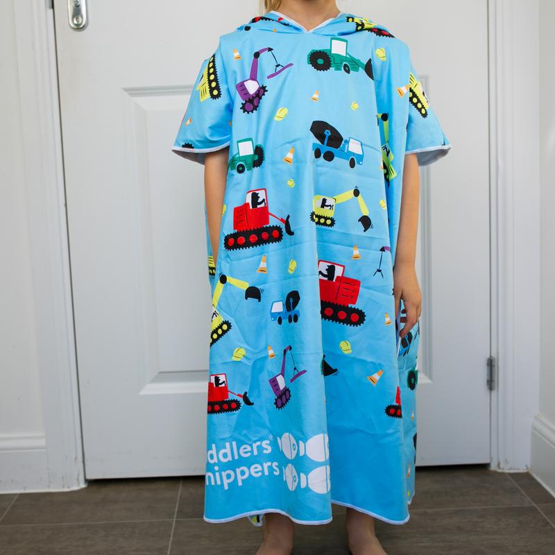 Patterned Kids Hooded Poncho Microfiber Towel 18 Months - 5 yrs / 5 - 10 years Soft Absorbent 1