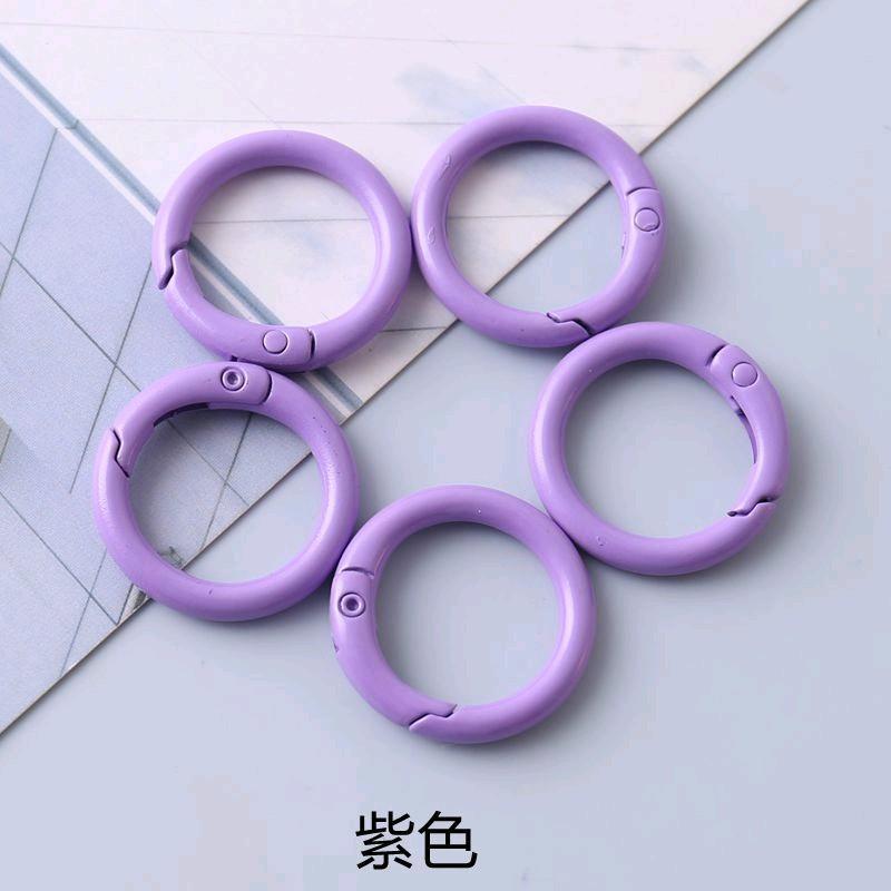 1pc of  Spring O Rings Metal Split Rings Openable Round Carabiner Keychain Clip for Bag Purse Handbag Strap Craft Jewelry Spring O Rings 6