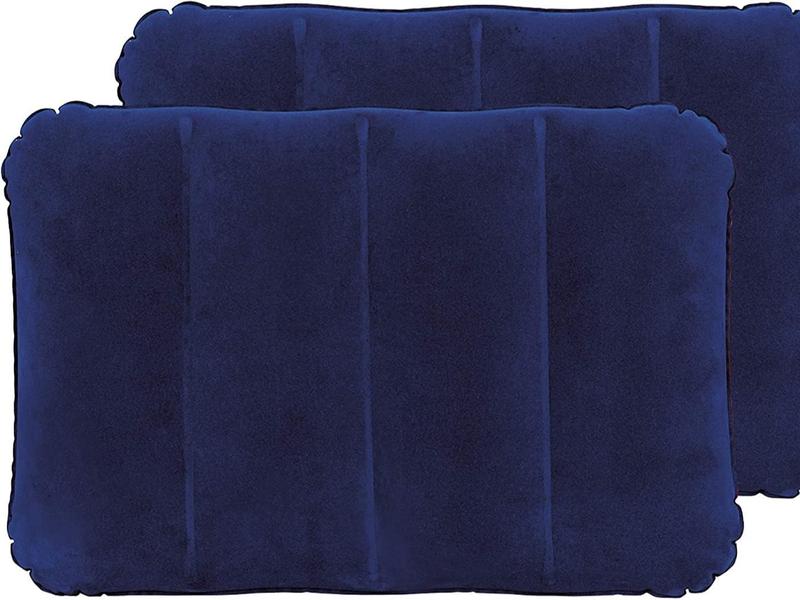 Double Size Flocked Air Bed with 2 Pillows - Ideal for Camping or as a Temporary Guest Airbed - Waterproof Flocked Air Bed 4