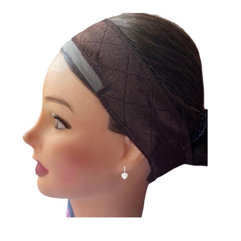 ICYBYAMON Lace Wig Grip Band For Lace Wigs and Frontals, Reinforced Swiss Lace Velvet Band Adjustable Velcro Band 2
