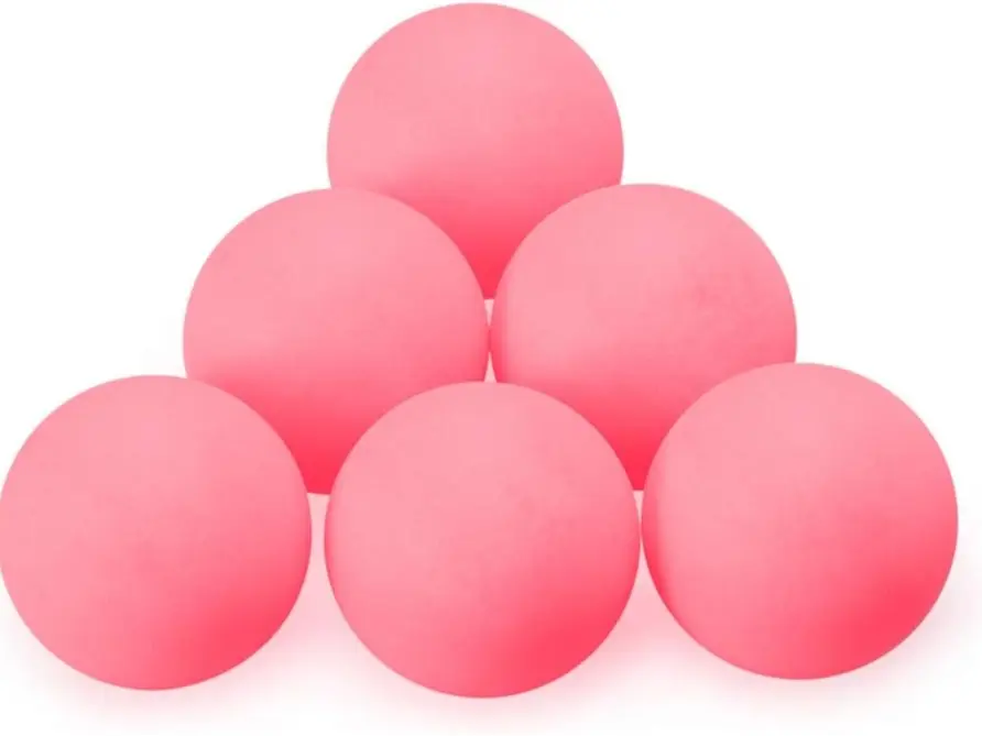 PINK - Pack of 12 Ping Pong Balls Plastic Table Tennis Ball Ideal for Craft Party School Learning Activities, Family Games, Kids,Cats