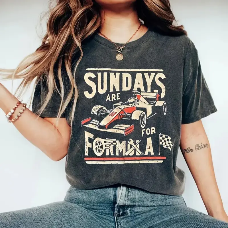 Sundays Are for Formula Racing T-Shirt, Vintage-Style F1 Fan Tee, Sundays Are for Formula Tee, Retro Racing Shirt 1