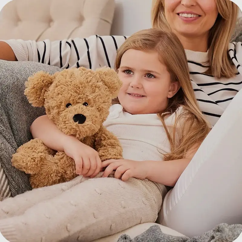 Warmies Brown Curly Bear Microwaveable Plush Toy with Real Dried French Lavender Scent 8