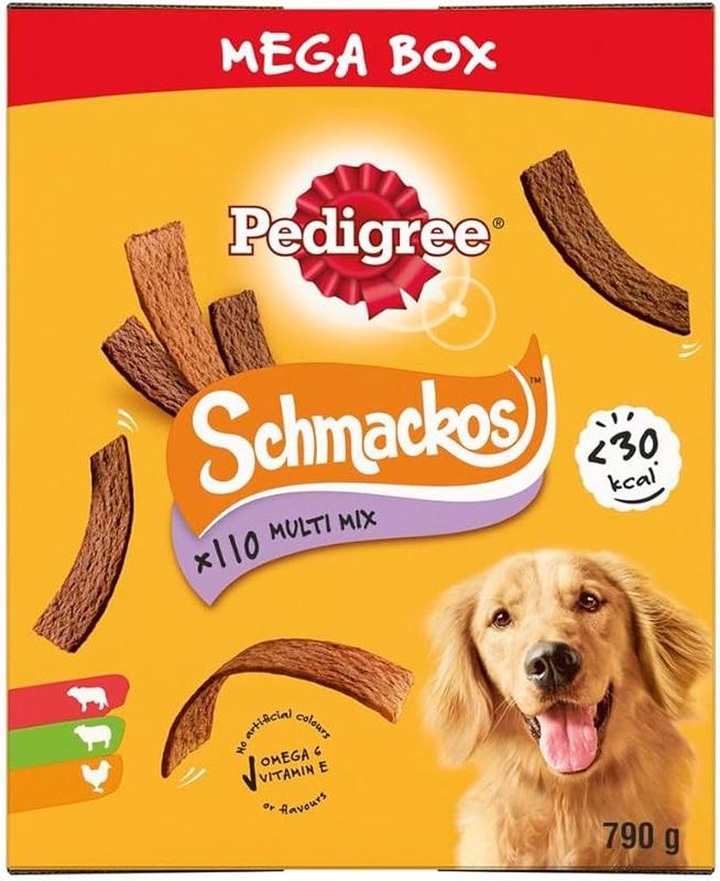 Schmackos Mega Pack 110 Strips Snacks, Dog Treat Multipack with Beef, Lamb and Poultry Flavours, 790 g (Pack of 1) 4