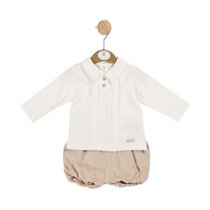 Mintini Boys Beige Needlecord Top and Bloomer Kidswear SALE