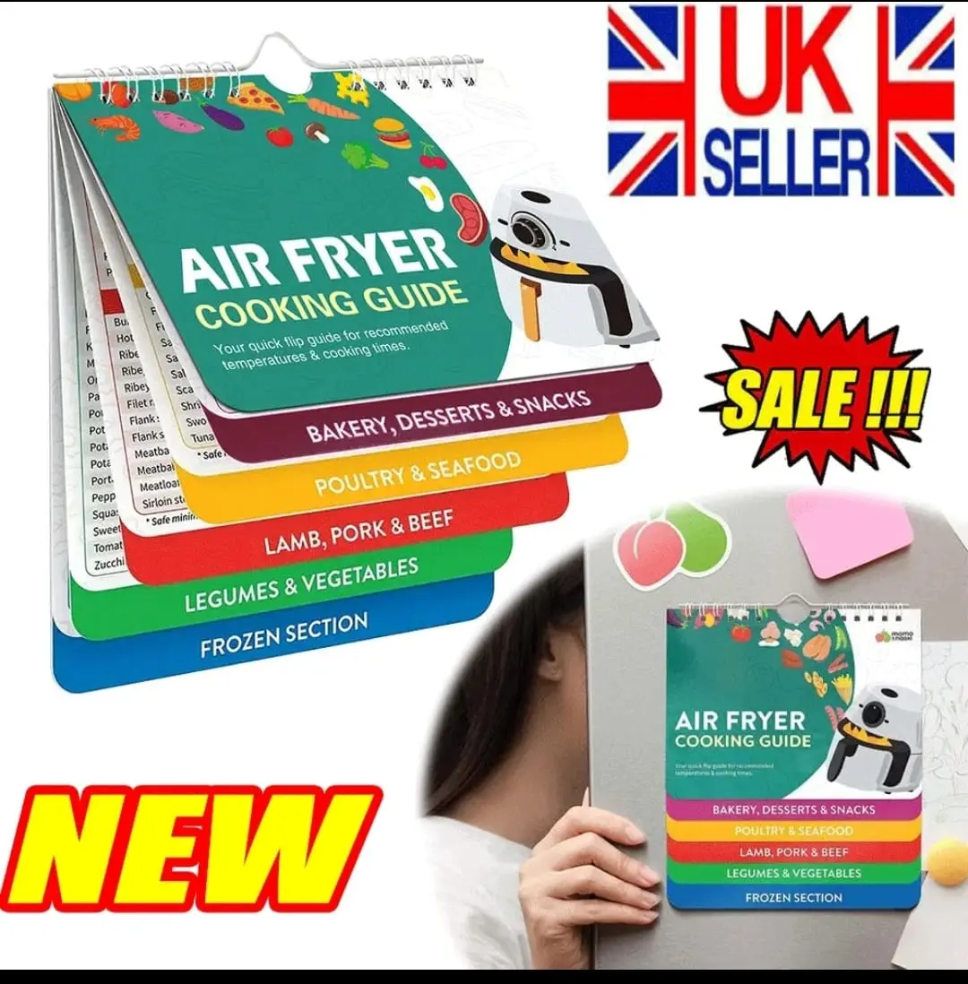 Air Fryer Cooking Guide Booklet Hangable Keto Guide Pressure Cooker Guide Fridge Magnet Cookware Accessories for Kitchen Cooking Baking hot Selling
