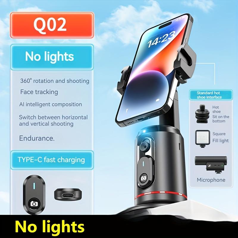 Product Introduction of Upgrade Version Of The Seventh Generation Automatic AI Tracking Gimbal With 360° Follow-up, Face Tracking, Fill Light, And Stabilization 1