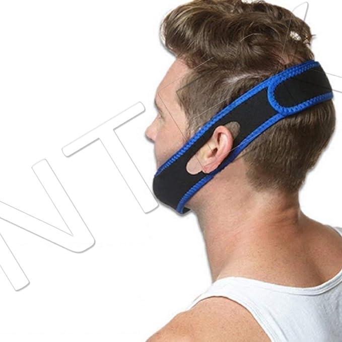 NTEK Anti Snoring Chin Strap, Anti Snore Chin Strap Comfortable Snoring Aids, Natural Snoring Solution Chin Strap for Mouth Breathers, Anti Sleep Aid Reducing Aids Sooner Man Women Skincare Unisex Gentle Adjustable 3