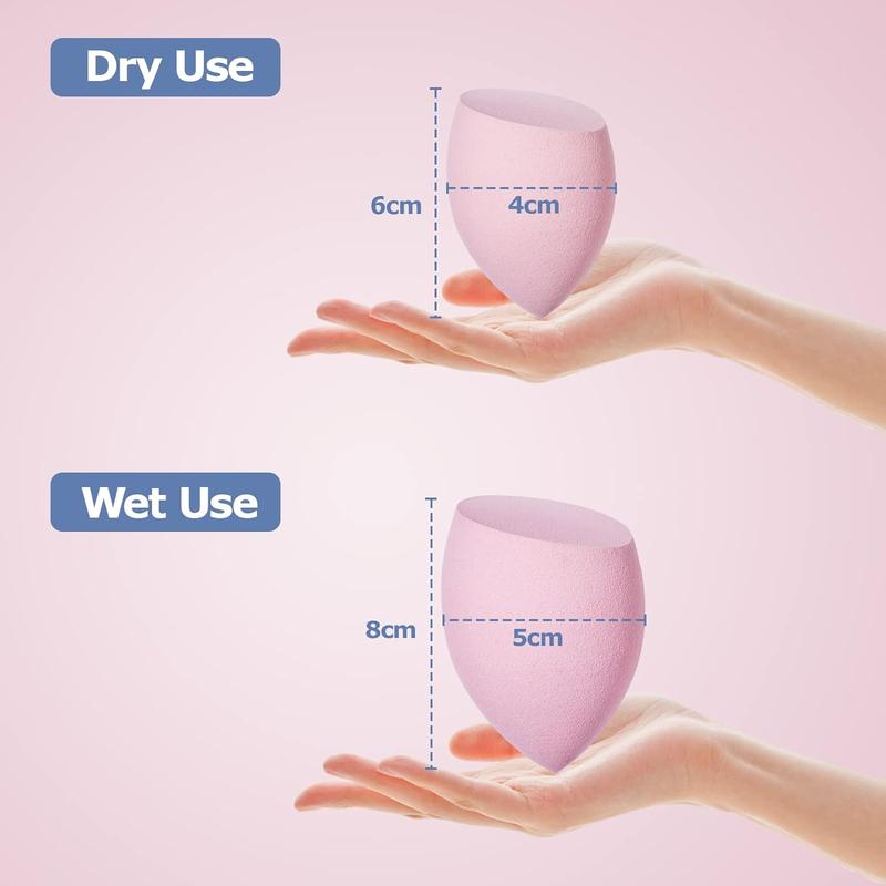 10 Pcs Makeup Blender Sponge Set - Soft Beauty Sponge Blenders in Pastel, Khaki & Gold, and Purple Haze Colors 5