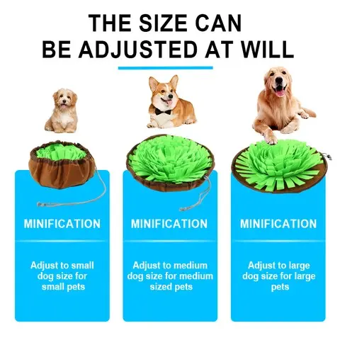 Snuffle Mat for Dogs & Puppies - Washable Training Puzzle Toy for Large & Small Dogs - Game for Boredom & Feeding Mat for Dogs Brain Stimulation & Stress Relief - Pet Foraging Mat for Smell Training 4