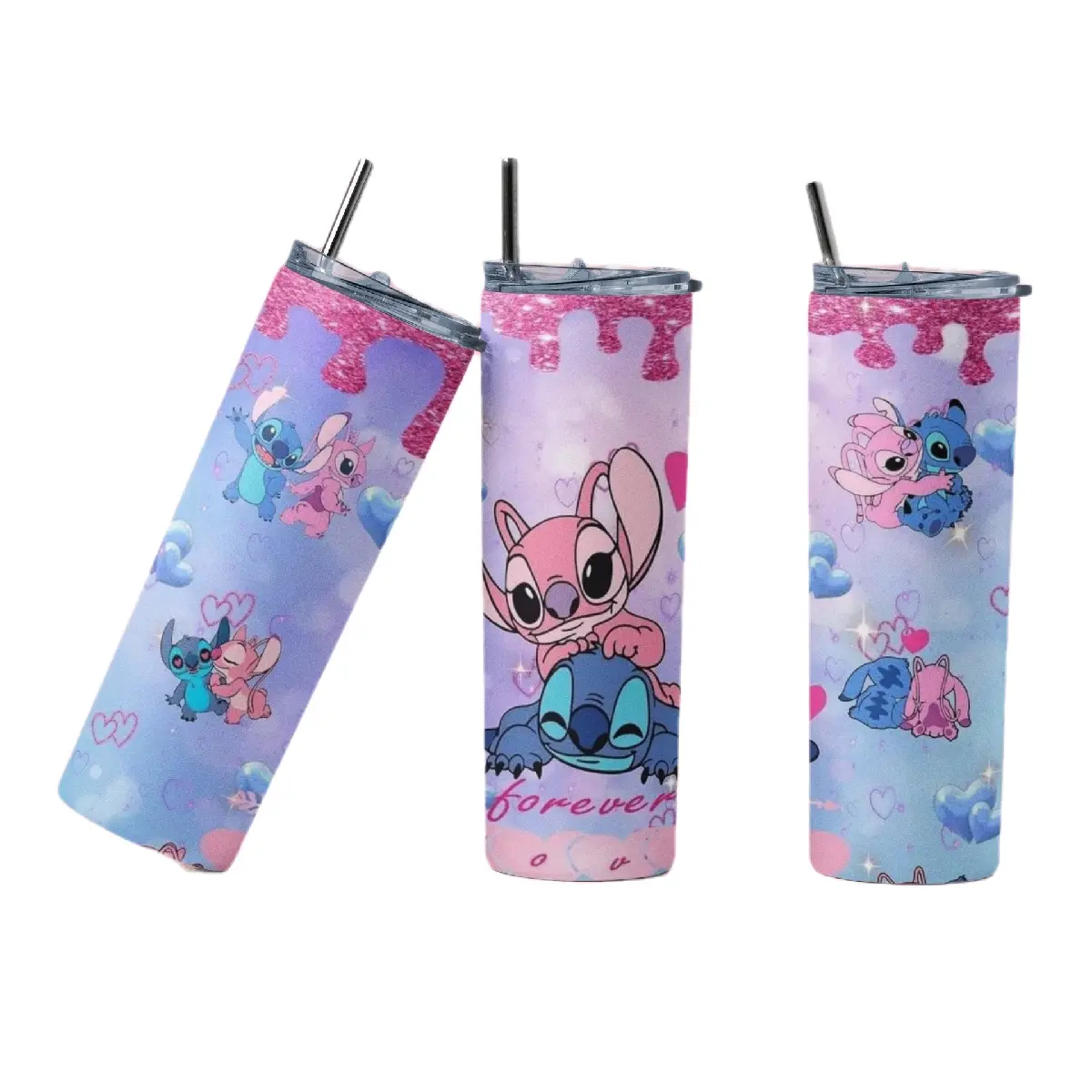 Forever Stich 20oz drinks tumbler design for hot or cold beverages Drinkware Reusable Washable Cup Coffee Reuse Mug Portable Stylish and easy to use and keeps your drinks hot for up to 6 hours Water Bottles Flasks  Bottled