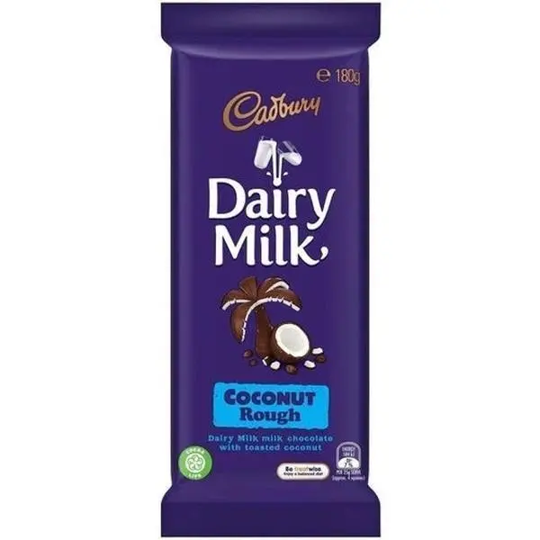 Cadbury Dairy Milk Coconut Rough - Imported Chocolate Bar - 180g Snack Dessert