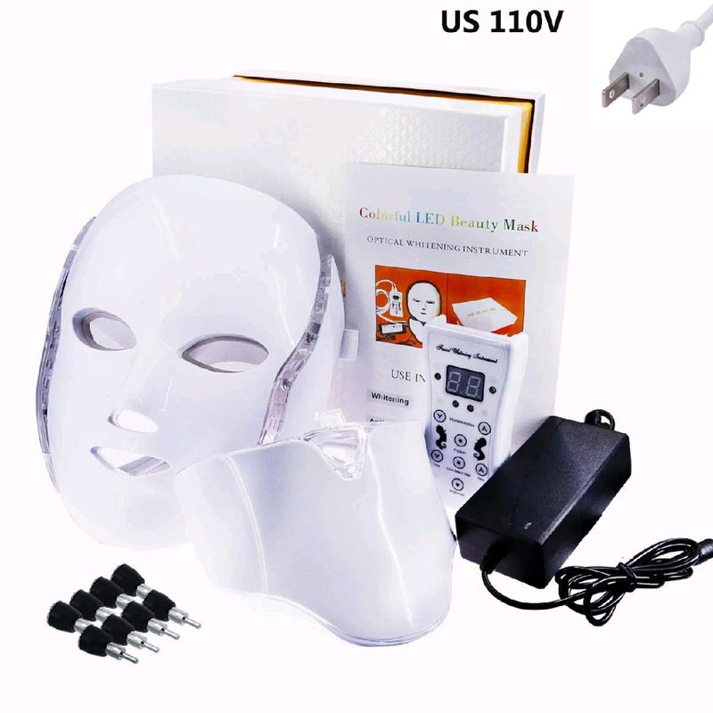 7 Colors Light LED Facial Mask with Neck Face Care Treatment Beauty Anti Acne Therapy Face Whitening Skin Rejuvenation Machine - Comfort tools clipper 4