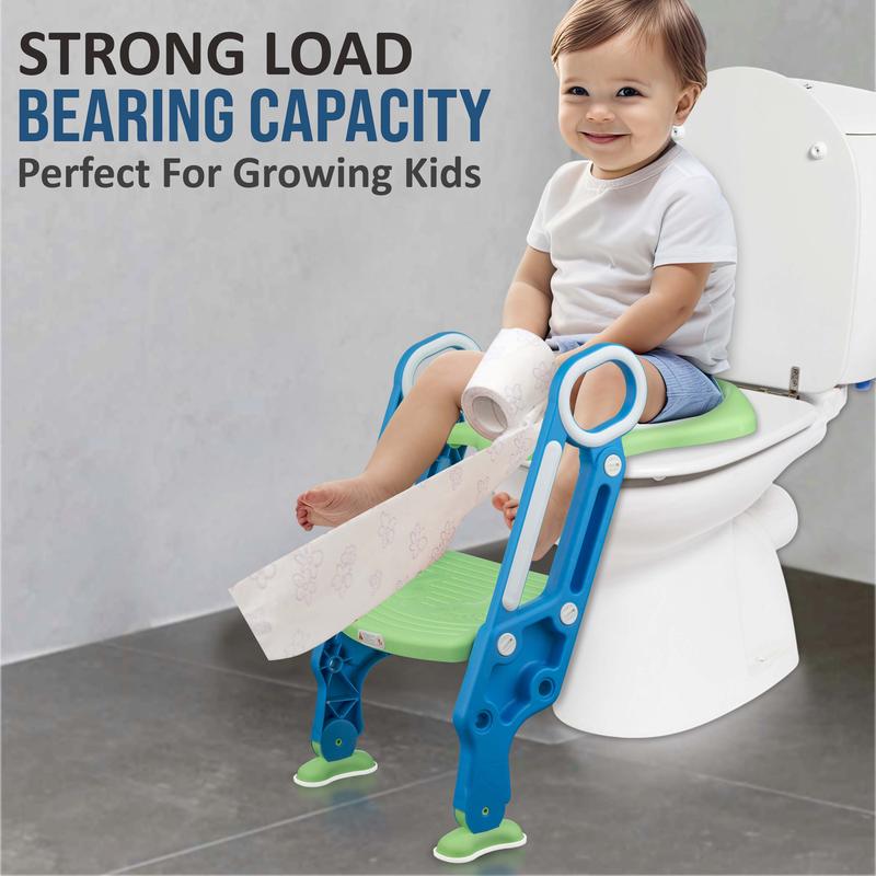 Crystals Children's Step Ladder Potty Trainer with Soft Padding and Foldable Design for Toddler Training 2