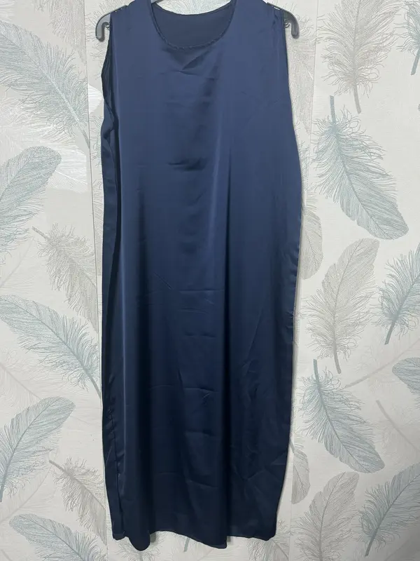 Women's Ladies SleeveLess Slip Dress Silk Satin Material Crew Neck ModestWear WomensWear InnerWear 5