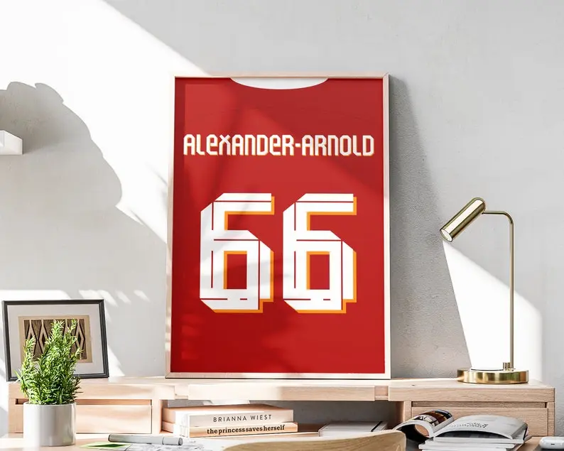 able Trent Alexander-Arnold Jersey, English Footballer, 2023 2024 Season, Trent Soccer  Poster, 3 Ratio Included