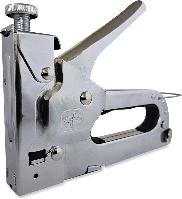 ZYBUX - 3-in-1 Heavy Duty Staple Gun & 600 Staple Selection Pack - Professional Set with Multiple Usage as for Craft, DIY, Teachers, Upholstery Work, for Wood 0