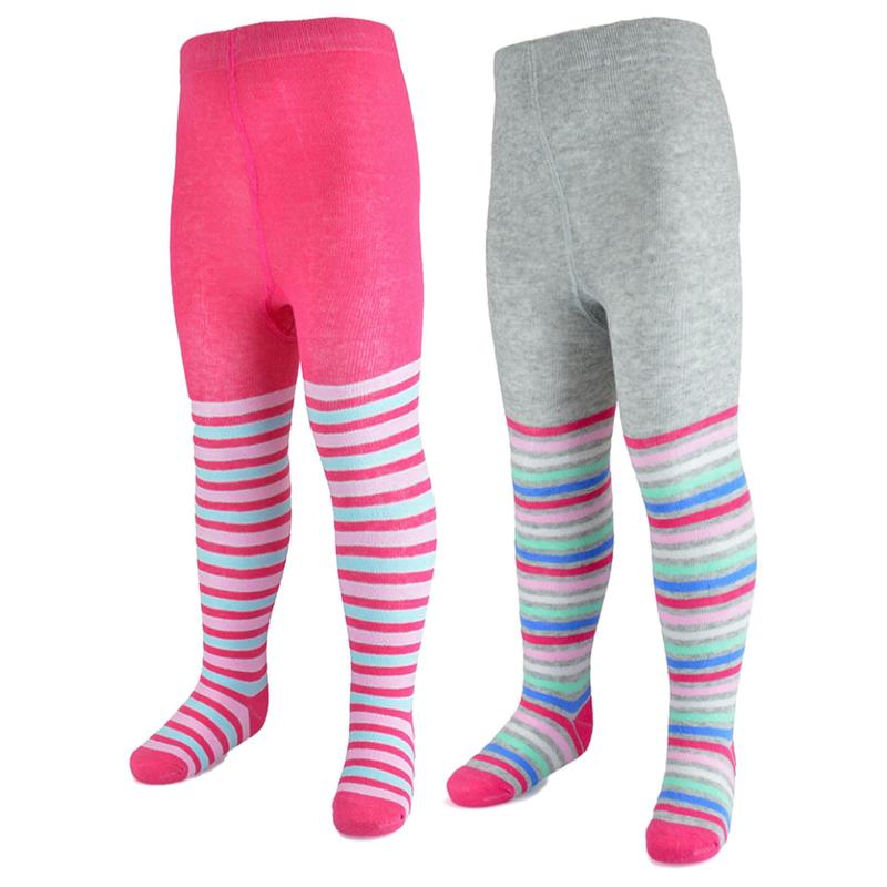 A2Z 4 Kids Infant Toddler Baby Girls Cotton Rich Pack Of 2 Tights Comfortable Stretchy Warm Durable Super Soft Newborn Children's Leggings Age 0-6 Months 6-12 Months 12-18 Months 18-24 Months 6