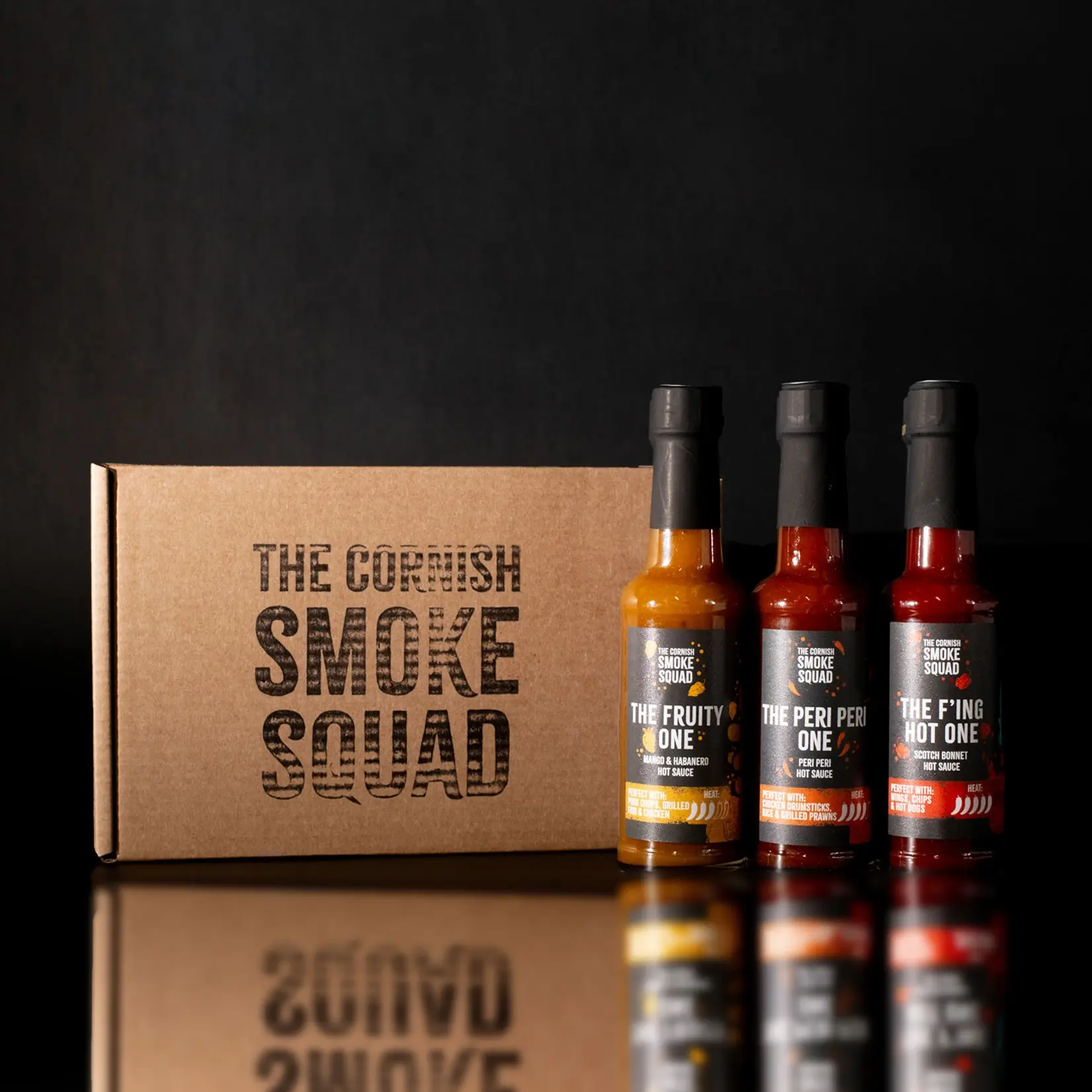 The Spicy Box | Mango & Habanero, Peri & Scotch Bonnet Hot Sauce | The Cornish Smoke Squad