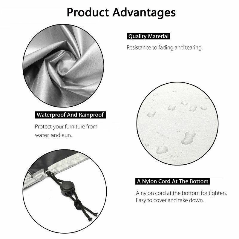 Multisize Waterproof Sofa Table Chair Furniture Cover / Rain and Windproof Sand Outdoor Furniture Cover for Rattan Furnishings / Chairs Coating from Sun Dust Water Protector / Rattan Blanket Covering Keep Furniture Dry 5