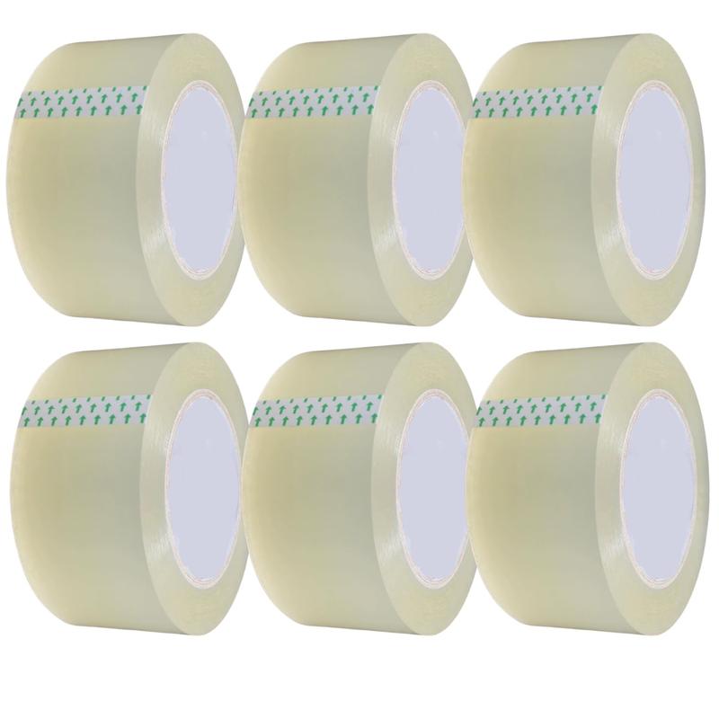 6 X Heavy Duty 48mm X 66m Strong Packaging Tape Self Adhesive - High-Strength - Secure Sticky Tape for Parcel Boxes & Moving Boxes 0