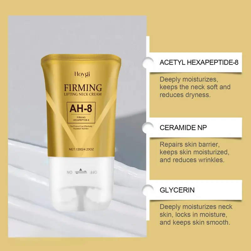 HOYGI Neck Firming Cream, Tighten and Lift NeckCream for Crepev Skin,Skin Moisturizer, DeepMoisturizing, Cruelty free Neck Care Body Care Tightening 2