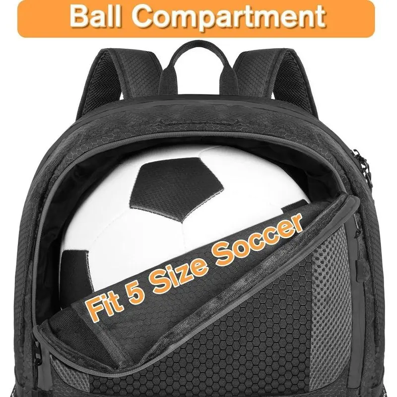 ootball backpack,Soccer training bag Basketball backpack Sports Drawstring Backpack Bag with Shoes Compartment Wet Proof Pocket for Women Men Large Capacity String Swim Gym Sackpack Bag 4