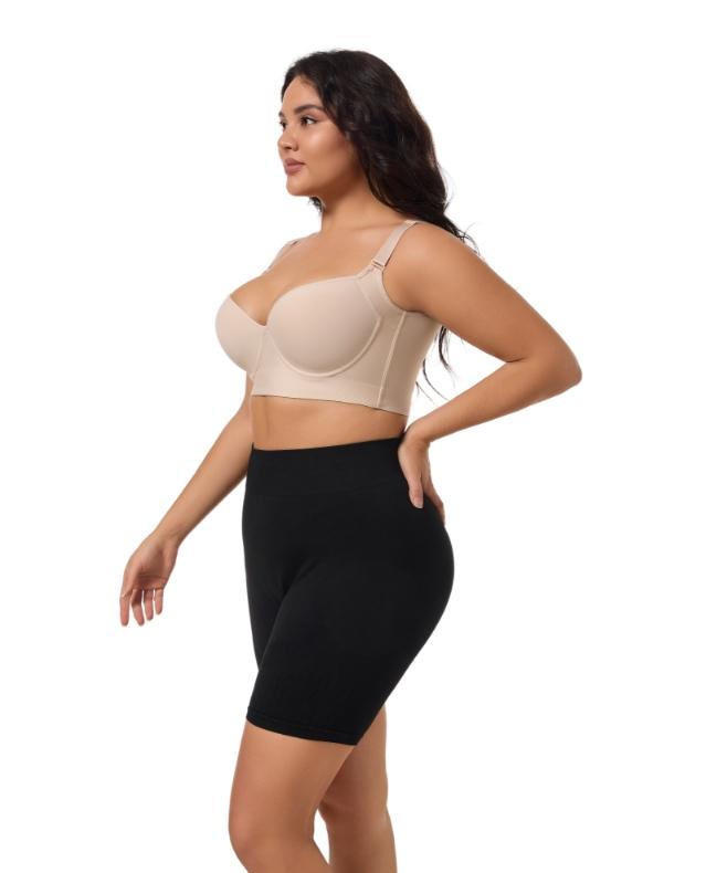 Product Introduction of Back Smoothing Bra PushUp Plus Size Bra HideBack Fat NoUnderwear Simple Wireless3/4Coverage Comfort Seamless Bra 8