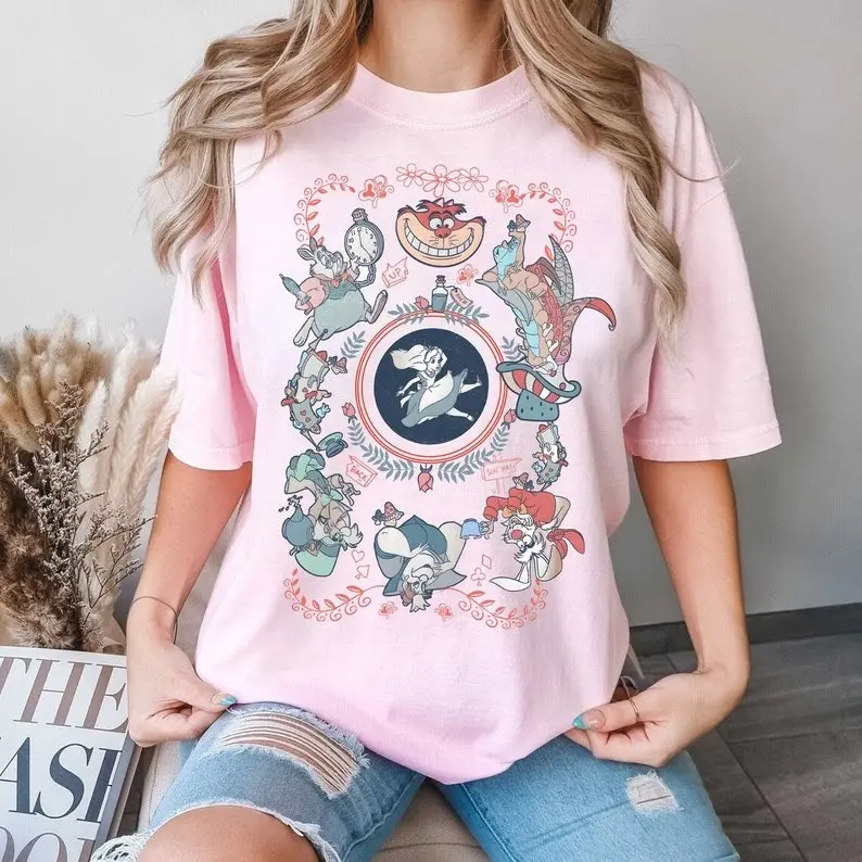 Alice in Wonderland Card Shirt, Princess Alice Shirt, Retro 90s Alice Shirt