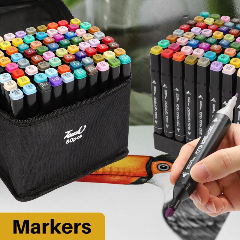 Product Introduction of 80 Color Acrylic Pencils Marker Set Permanent Pen For DIY Graffiti Sketch Dual Pen 33