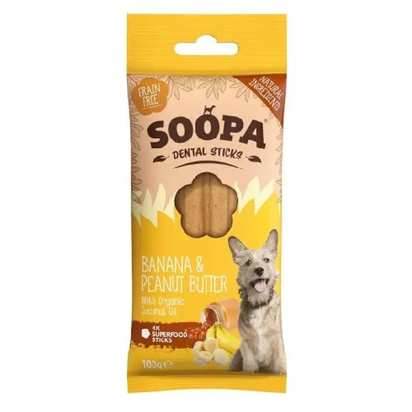 Soopa Natural Dental Sticks in yummy flavour combinations