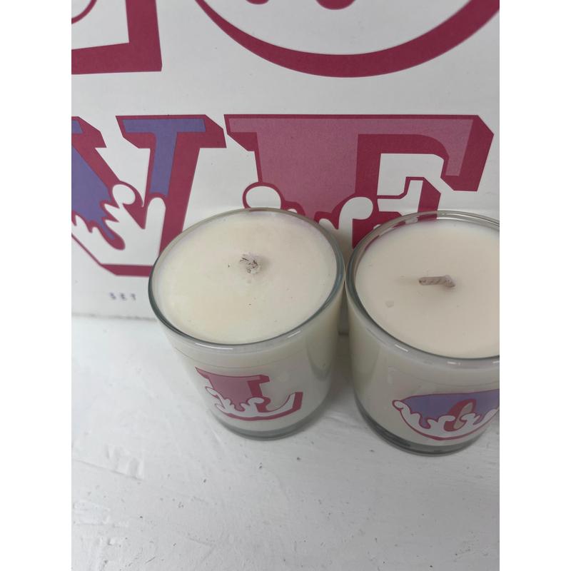 Moonpig LOVE set of 4 pure Soy scented candles Decor Gift Cozy Fragrance 5