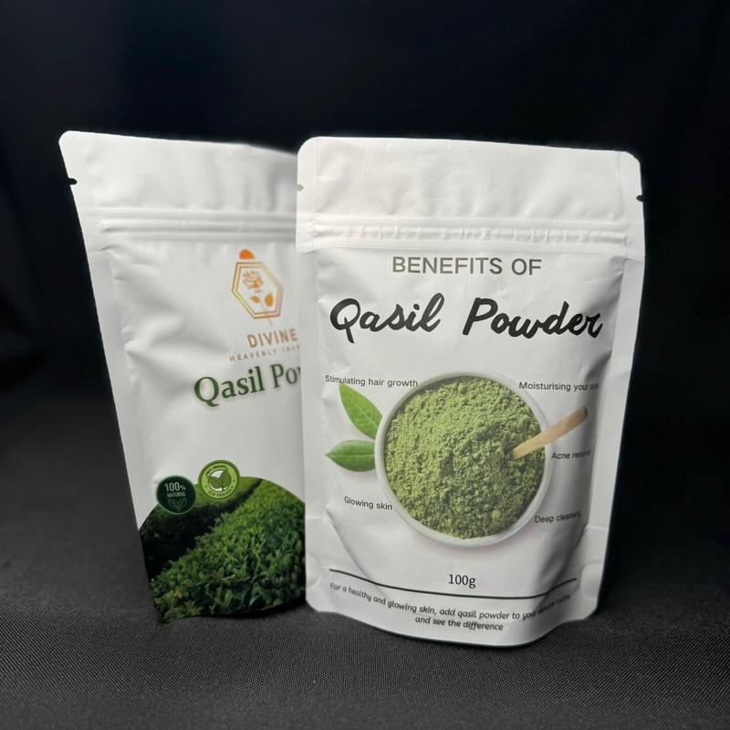 DIVINE - Organic QASIL/ SIDR POWDER FOR SKIN AND HAIR Exfoliating Hydrating Cleansing (100g) Acne Sensitive Cleanser Vegan Daily Body Care Mask 2