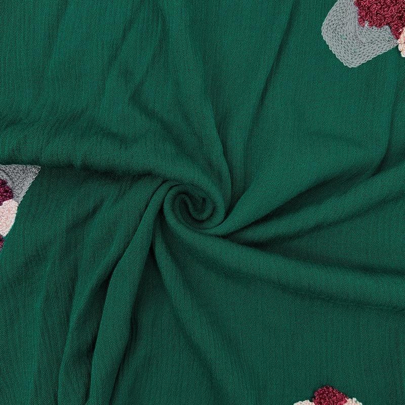 Hot Sale M2379 Hot Sale New Embroidered Lace-Up Collar Long Sleeve, Stylish and Elegant Muslim Dress 3