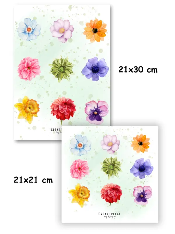 Create Peace by Roxy: Set of 2 Cute Laminated Colouring Book Page Protectors (Nature Theme) 4