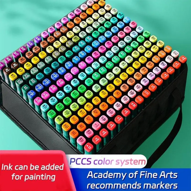 24/36/48/60/80pcs Double-Headed Felt Tip Pens, Markers, Highlighters, and Painting Pens for Comics, Sketches, and Art Supplies - Perfect Holiday Gift