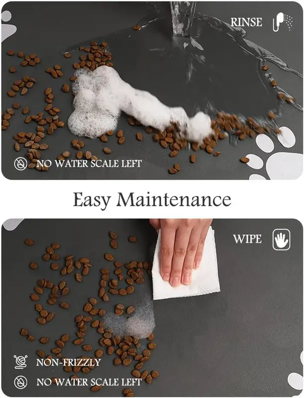 Pet Feeding Mat-Absorbent Dog Mat for Food and Water Bowl-No Stains Quick Dry Dog Water Dispenser Mat-Dog Accessories Pet Supplies-Dog Water Bowl for Messy Drinkers 4