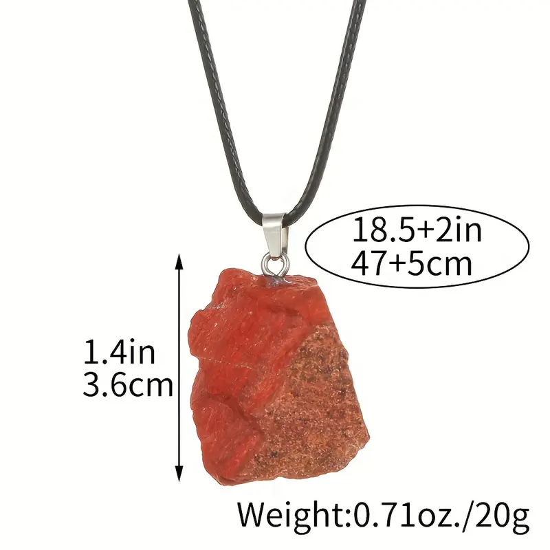 Irregular Artificial Raw Crystal Gemstone Artificial Stone and Minerals Pendant Necklace 1