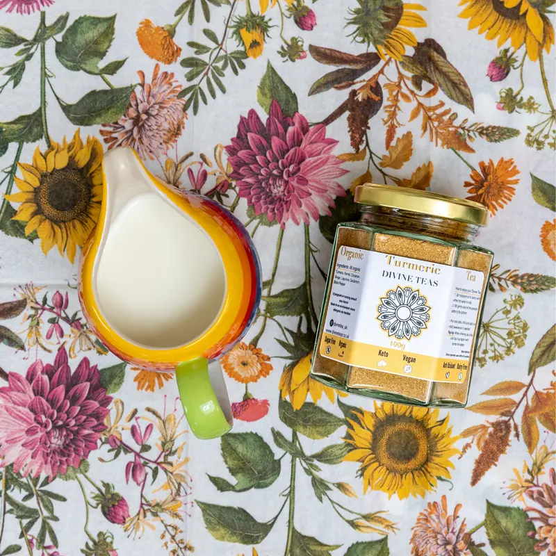 Divine Teas - Organic turmeric tea 75g jar 3