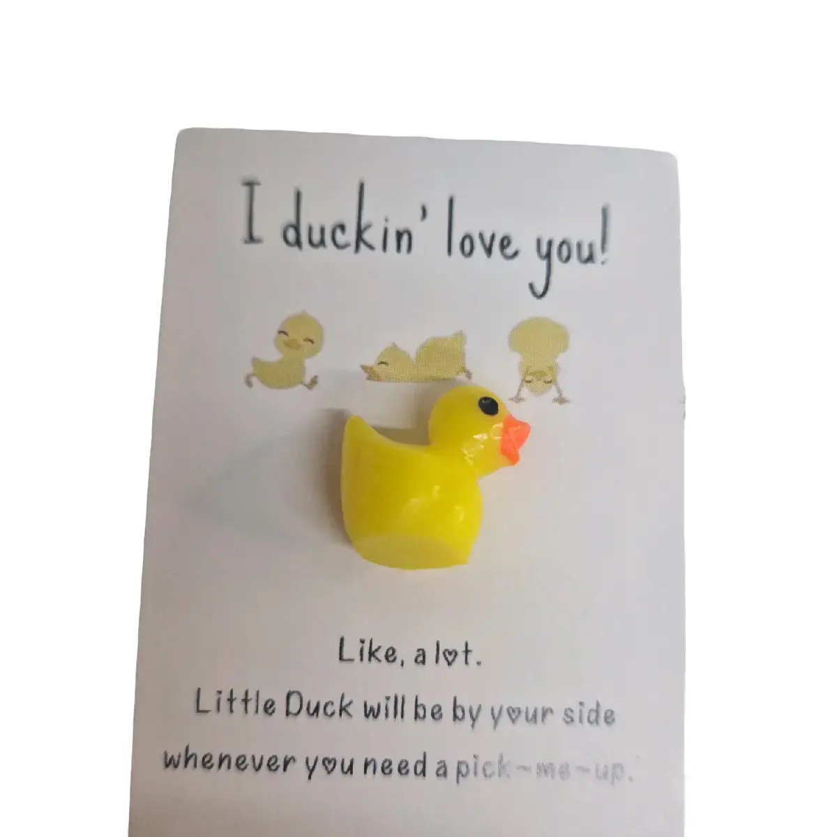 I ducking love you pocket hug with resin duck
