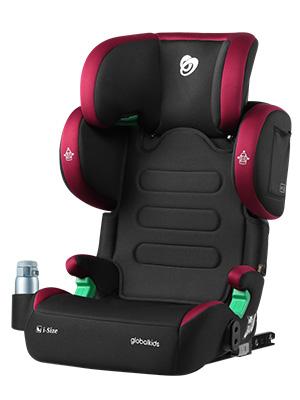Product Introduction of globalkids i-Size High Back Booster Car Seat, Group 2/3 ISOFIX Toddler Car Seat, with Cup Holder, Adjustable Headrest/Backrest/Width, 3–12 Years, 15-36 kg, 100cm-150cm, Red Black 1