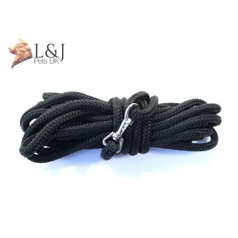 Strong DOG Leash EXTRA LONG 2 ,3 , 5, 7, 10 M Training Rope Lead Leash Trigger Clip .