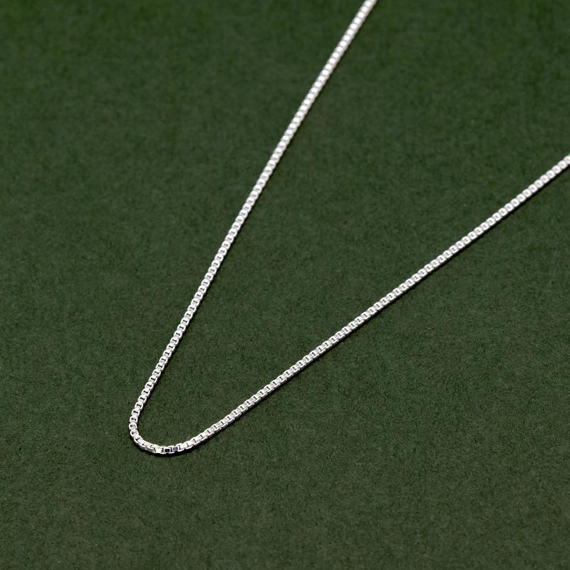 Sterling Silver 0.9mm Box Chain Necklace 14 - 24 Inches 1
