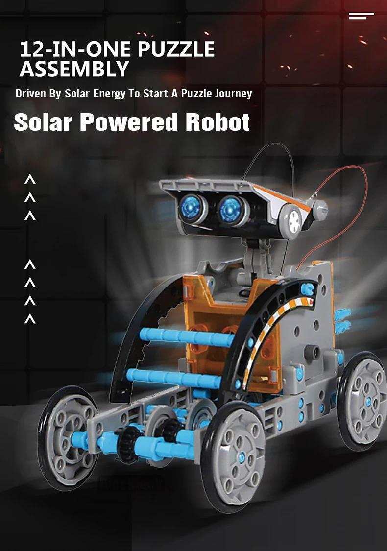 Product Introduction of 12 in 1 Science Experiment Solar Robot Toy DIY Building Powered Learning Tool Education Robots Technological Gadgets Kit for Kid 13