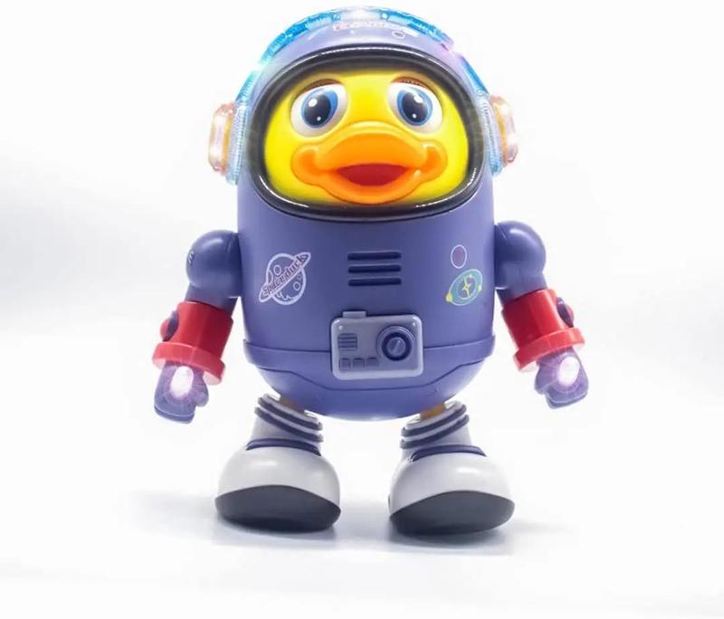 NEW Space Duck Dancing Robot with Light Music Cartoon Walking Sensory Educational Kids Toys Gift Set Multicoloured Kids Gift 2