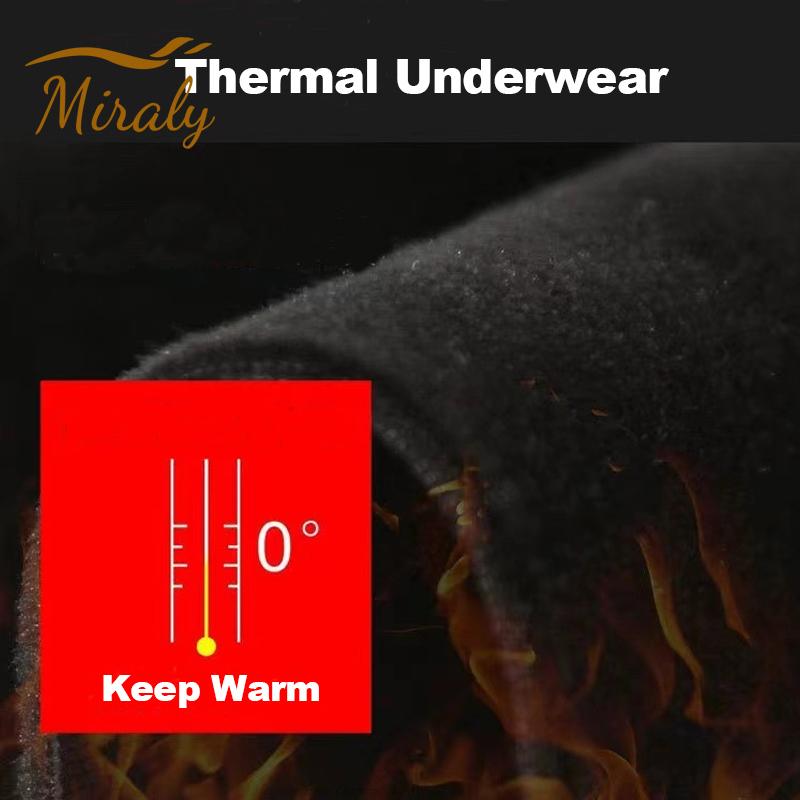New 2-pieces Winter Warm Men Underwear Set Fleece Thermal Undershirts Long Johns Compression Tights Fitness Sports Tracksuit Set 5